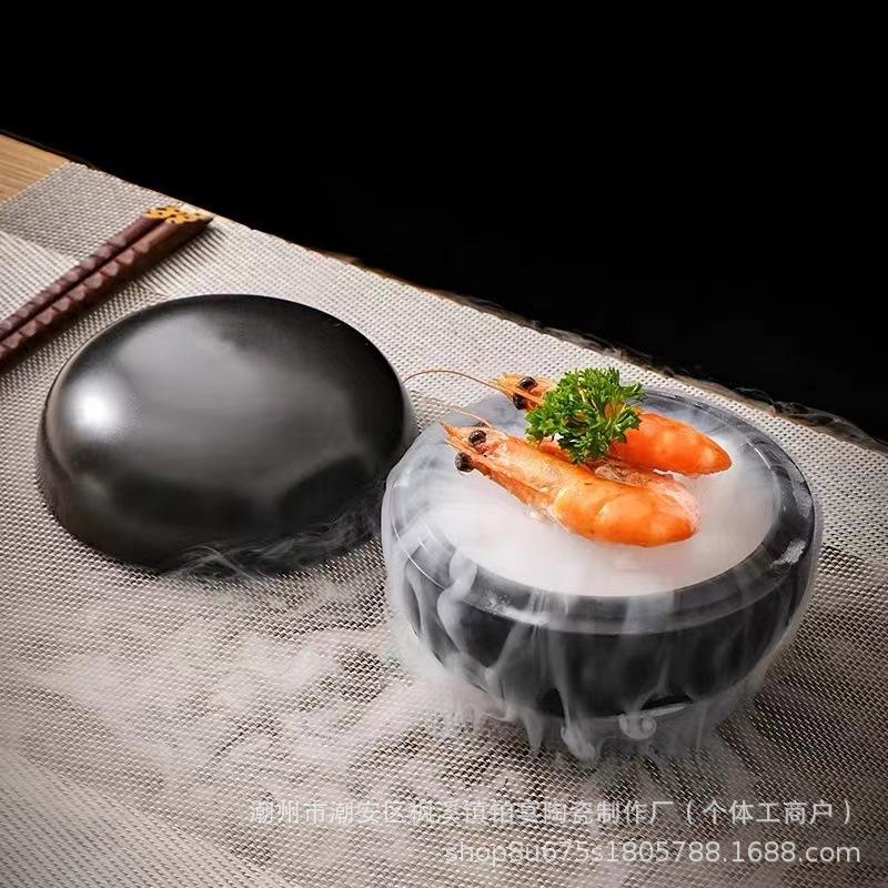 Ceramic Stew Pot with Cover Dessert Bowl Restaurant Tableware Dining Plate Sasebo Bowl Soup Bowls Dim Sum Dish Snack Bowls Tray