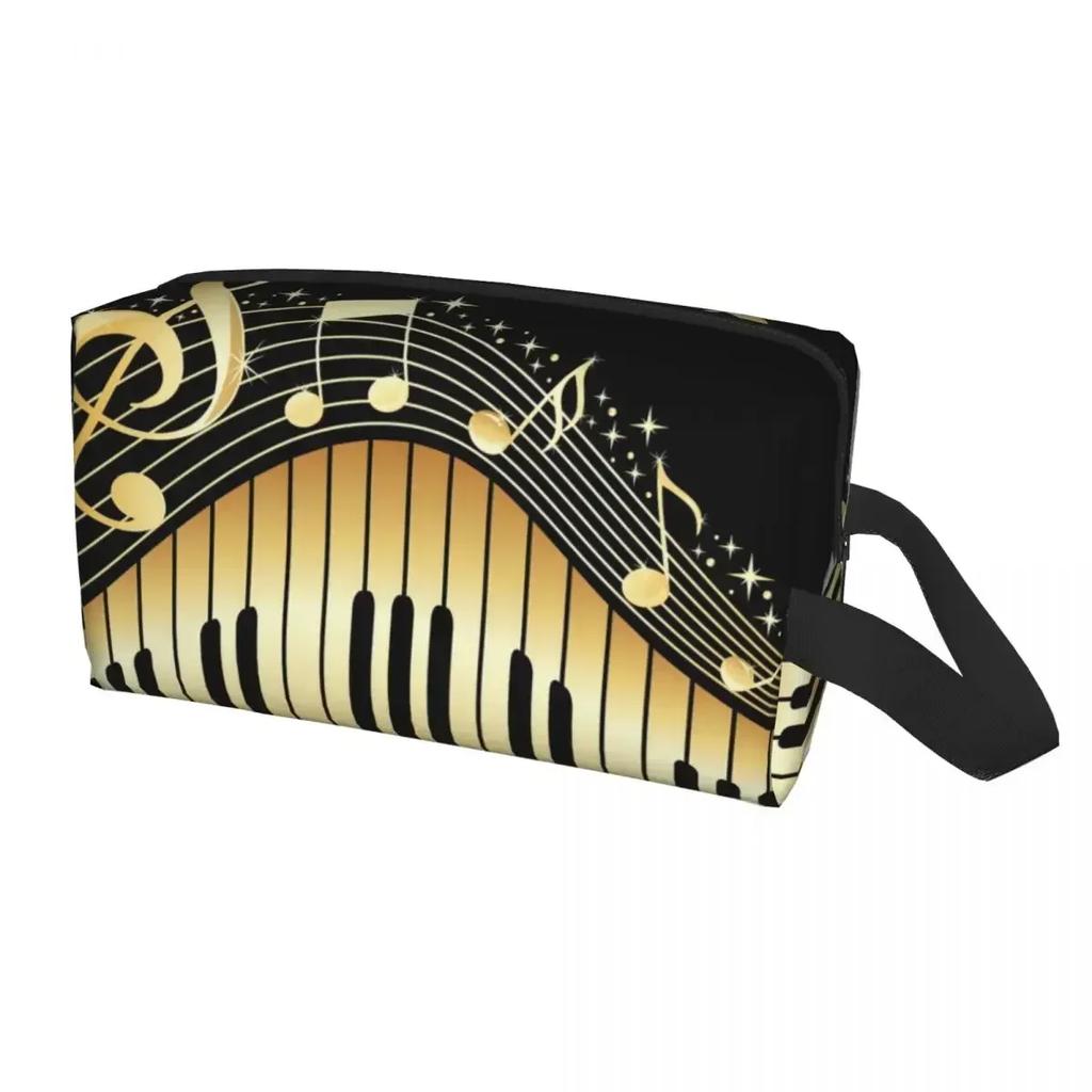Piano Fantasy Kosmetiktasche Damen Niedlich Große Kapazität Mode Musiknote Make-up Tasche Beauty Aufbewahrung Toilettentaschen