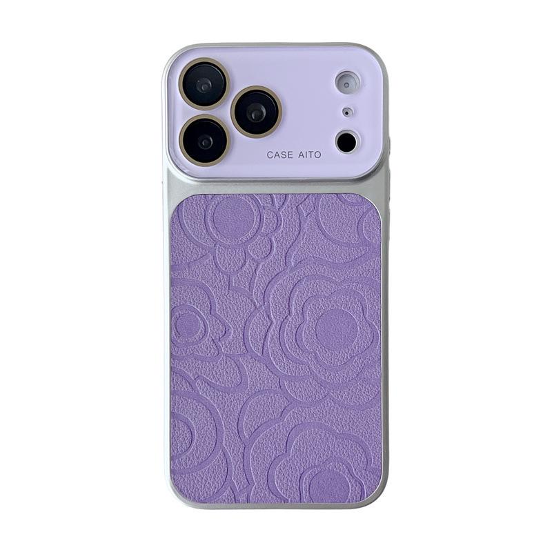 Elegant Camellia Full Coverage Phone Case for iPhone 14/15/16/17 Pro Max