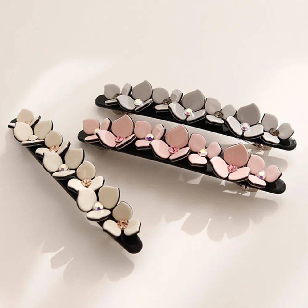 bydaisy Flower Celluloid Automatic Hair Pin SH0013 pink