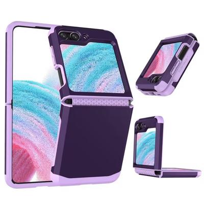Galvanisierte Armor Scharnier Integrierte Handyhülle für Samsung Galaxy Z Flip 6 5 4 3 Flip5 Flip6 5G Hartschale Schutzhülle