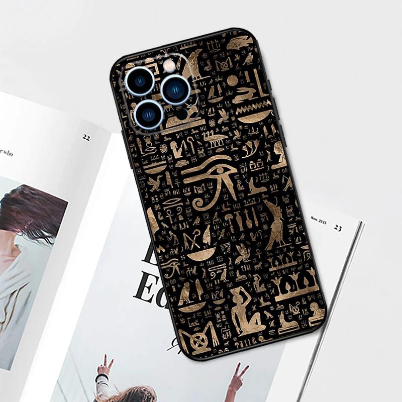 Heiliges Auge des Horus Ägypten Fresko Hülle für iPhone 15 14 13 12 11 Pro Max Mini Cover X XR XS SE 8 7 14 15 Plus Zubehör