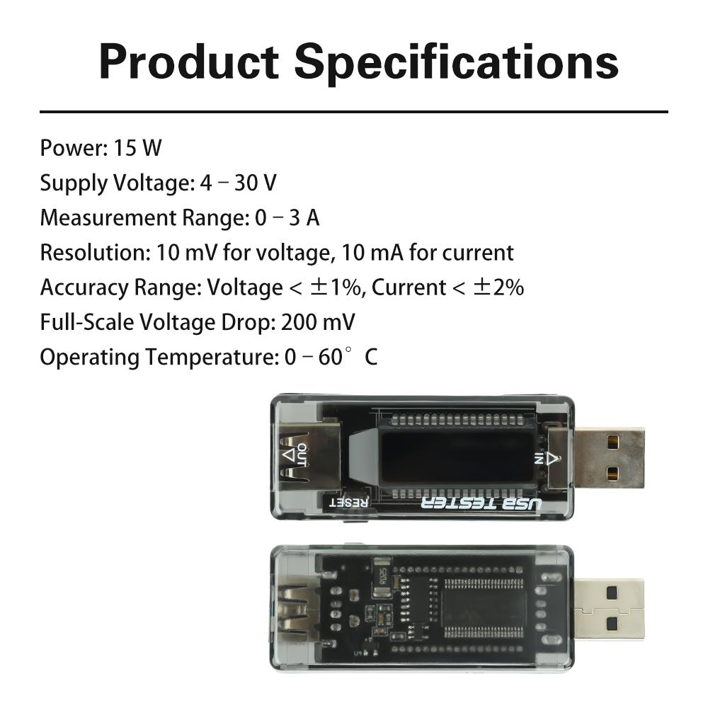 4-30V USB Voltage Current Meters Capacity Battery Tester Volt Current Voltage Doctor Charger Capacity Tester Meter Power Bank