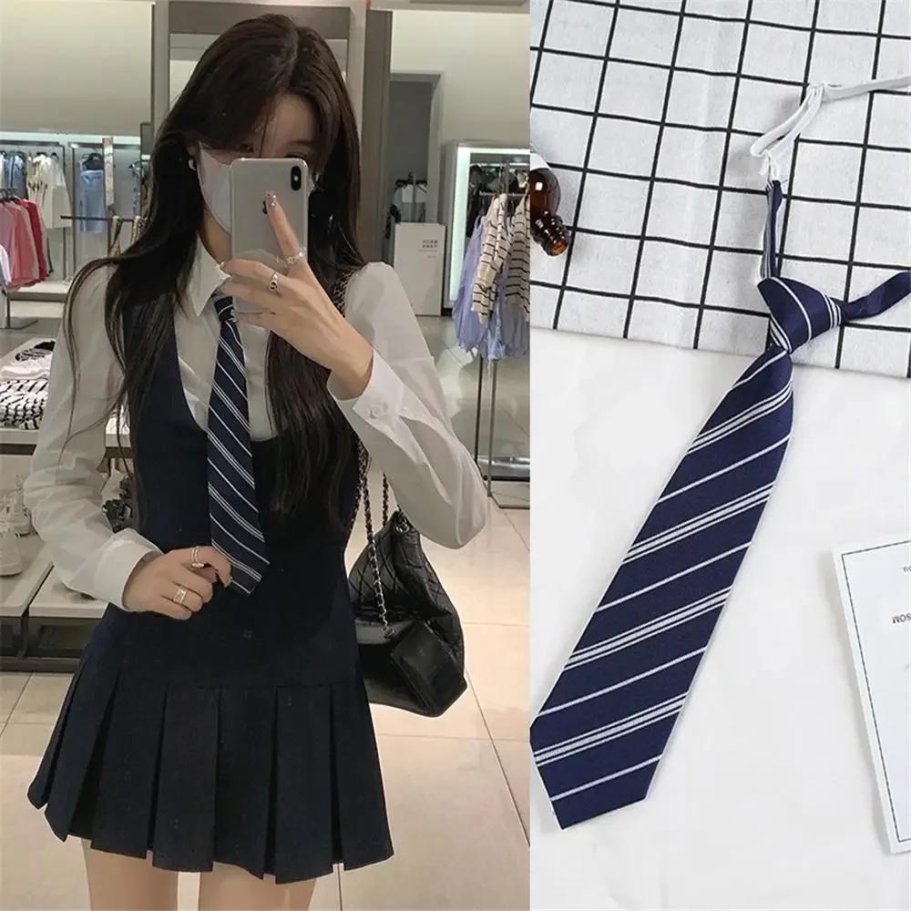 Women's JK  Tie Adjustable Colored Student Uniform Striped Grid Tie Suitable for Women's Fashion Accessories Creative JK Tie