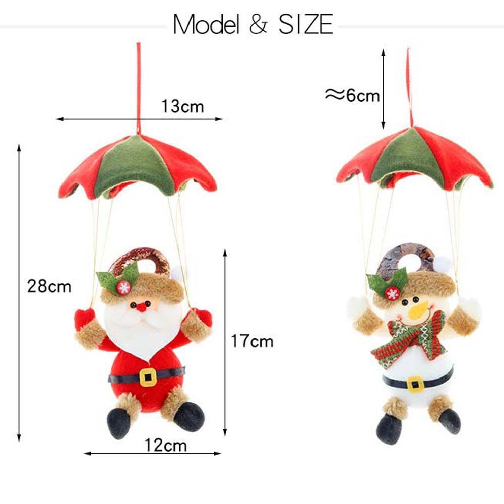 Christmas Tree New Year Snowman Hanging Ornament Parachute Pendant Christmas Decoration Santa Claus