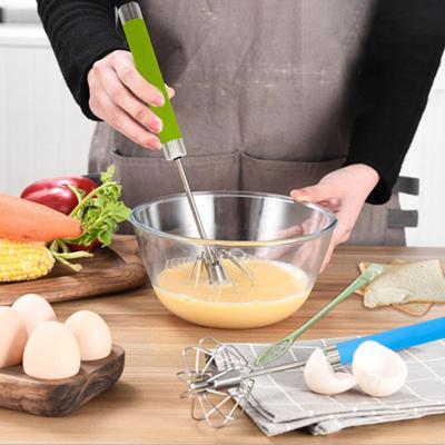 Frusta semiautomatica in acciaio inossidabile Yousheng, miscelatore a spinta manuale per mescolare, sbattere, uova, salse, pastella, sbattitore per uova