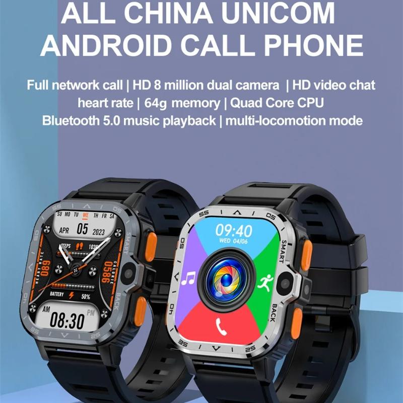 2026 New 4G Network Smart Watch Support SIM Card Google GPS NFC HD Dual Camera Android Smartwatch WIFI Wireless Fast Internet Access