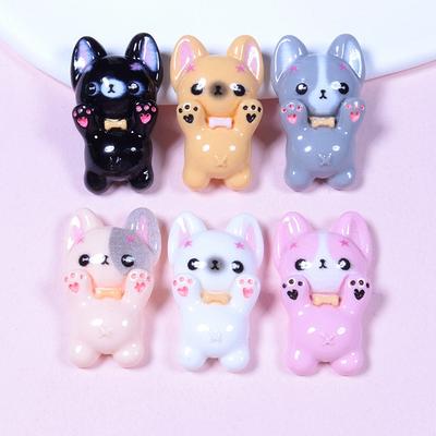 10Pcs New Cute Resin 18*30mm Mini Little Dog Flat Back Manicure Parts Embellishments For Hair Bows Accessories