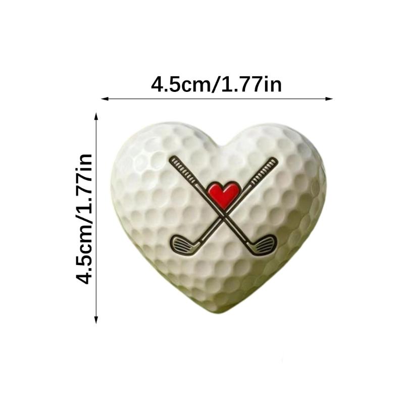 Motivational Golf Pocket Charm Heart Shape Resin Tokens For Player Unique Ball Marker With Life Note