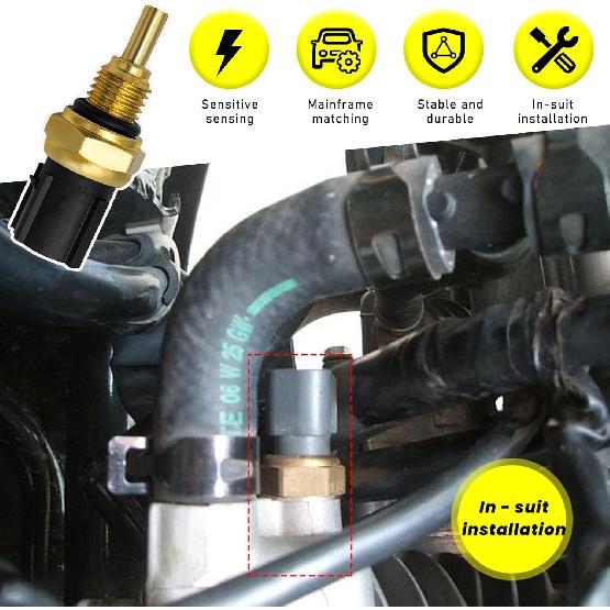 Oil Temperature Sensor, Engine Coolant Temperature Sensor Replacement Compati