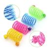 2Pcs Soft Coils Spring Cats Toy with Colorful Plush Ball for Safety and Fun for Indoor Lounging or Outdoor Activity 6XDE