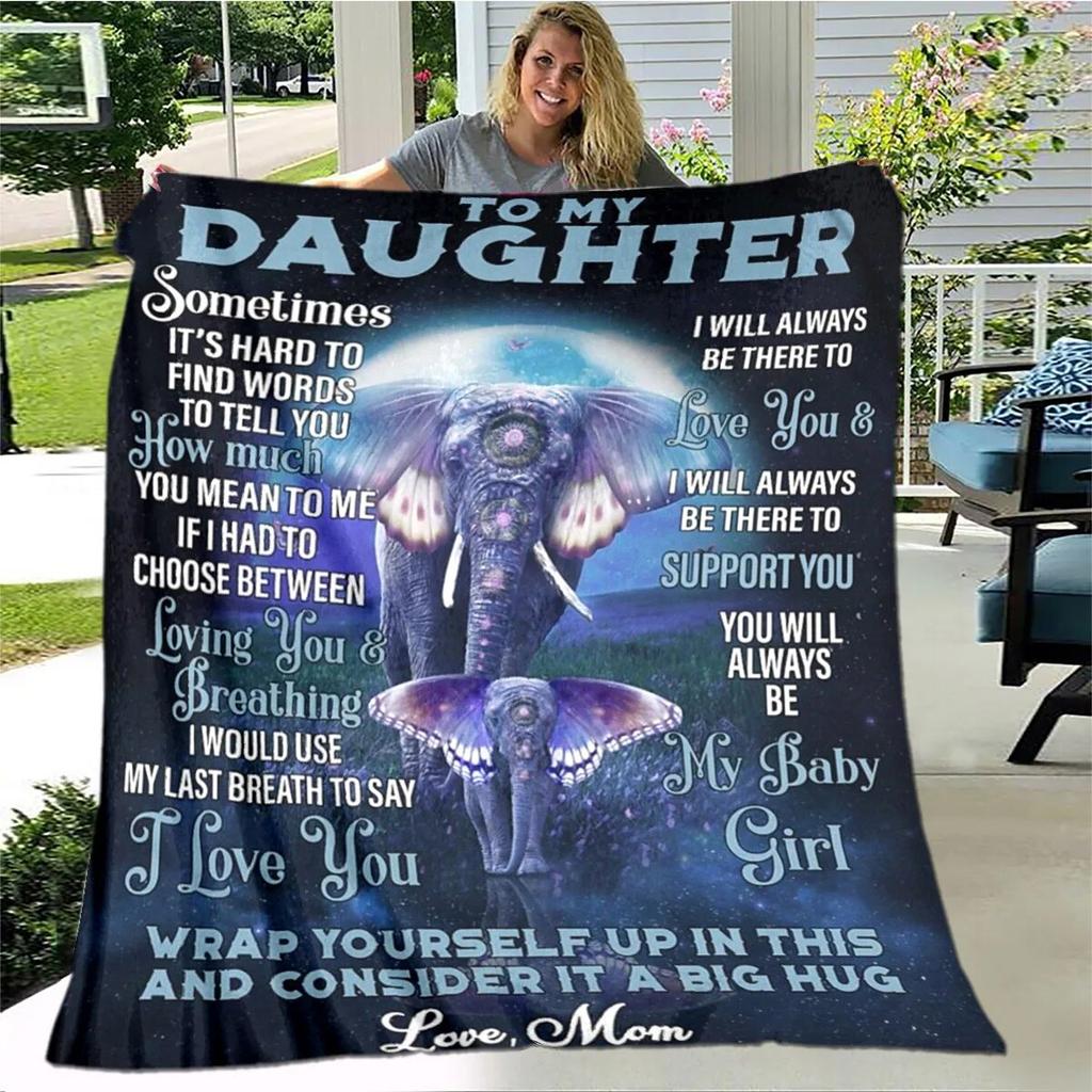 Personalisierte Sherpa-Decke für meine Tochter, bedruckt mit Löwe, Wolf und Drache, Geschenk von Mama, Papa, Sofabettdecke, weiche Picknickdecke