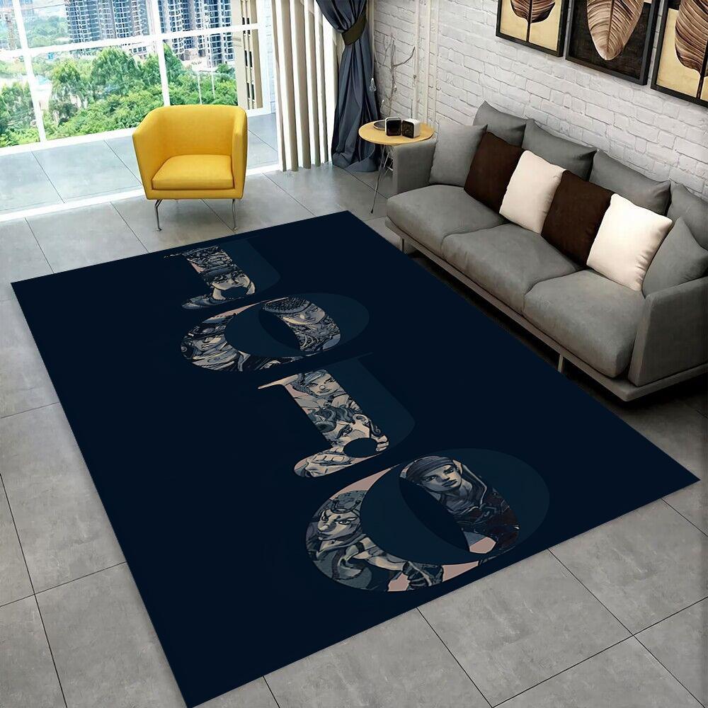 3D Jojo's Bizarre Adventure Cartoon Anime Carpet Rug for Living Room Bedroom Home Sofa Decoration,kids Play Non-slip Floor Mat