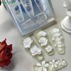 3D Transparent Silicone Nails Mold DIY Nail Art Decorations Phalaenopsis Flower Manicure Templates For Nails Jewelry Crafts