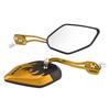 1 Pair of  Scooter Aluminum Flame Pattern Side Rear View Mirrors for  M8M10 Universal Motorcycle