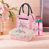 3pcs My Little Pony Bento Box Lunch Bag Water Bottle Set Cartoon Anime Student School Supplie Food Container Drinkware Home Gift Kid Friendly