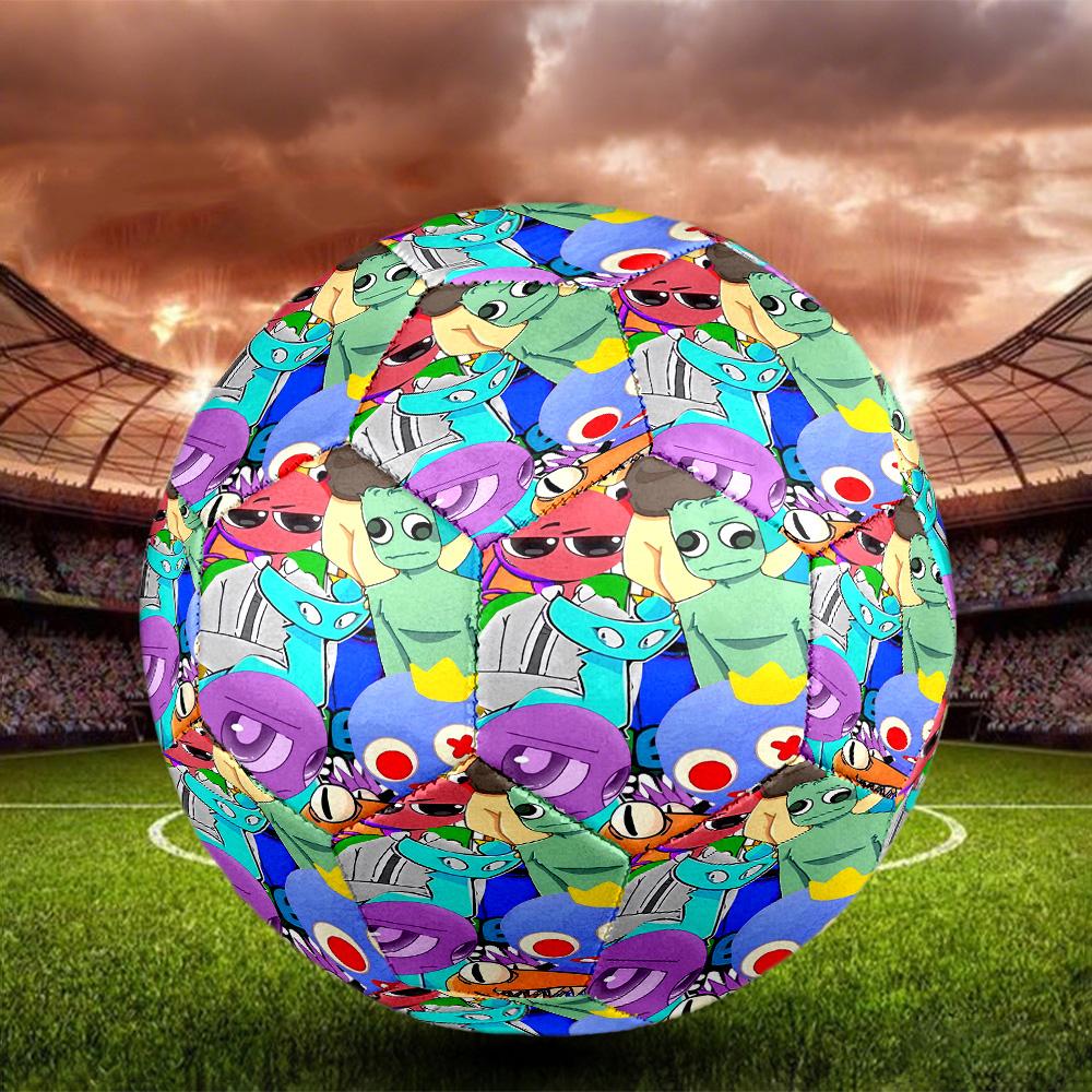 Game Rainbow Friends Print Size 5 Soccer Ball, Standard Match Football for Sports Game and Team Practice, Ideal Gift for Soccer Fans