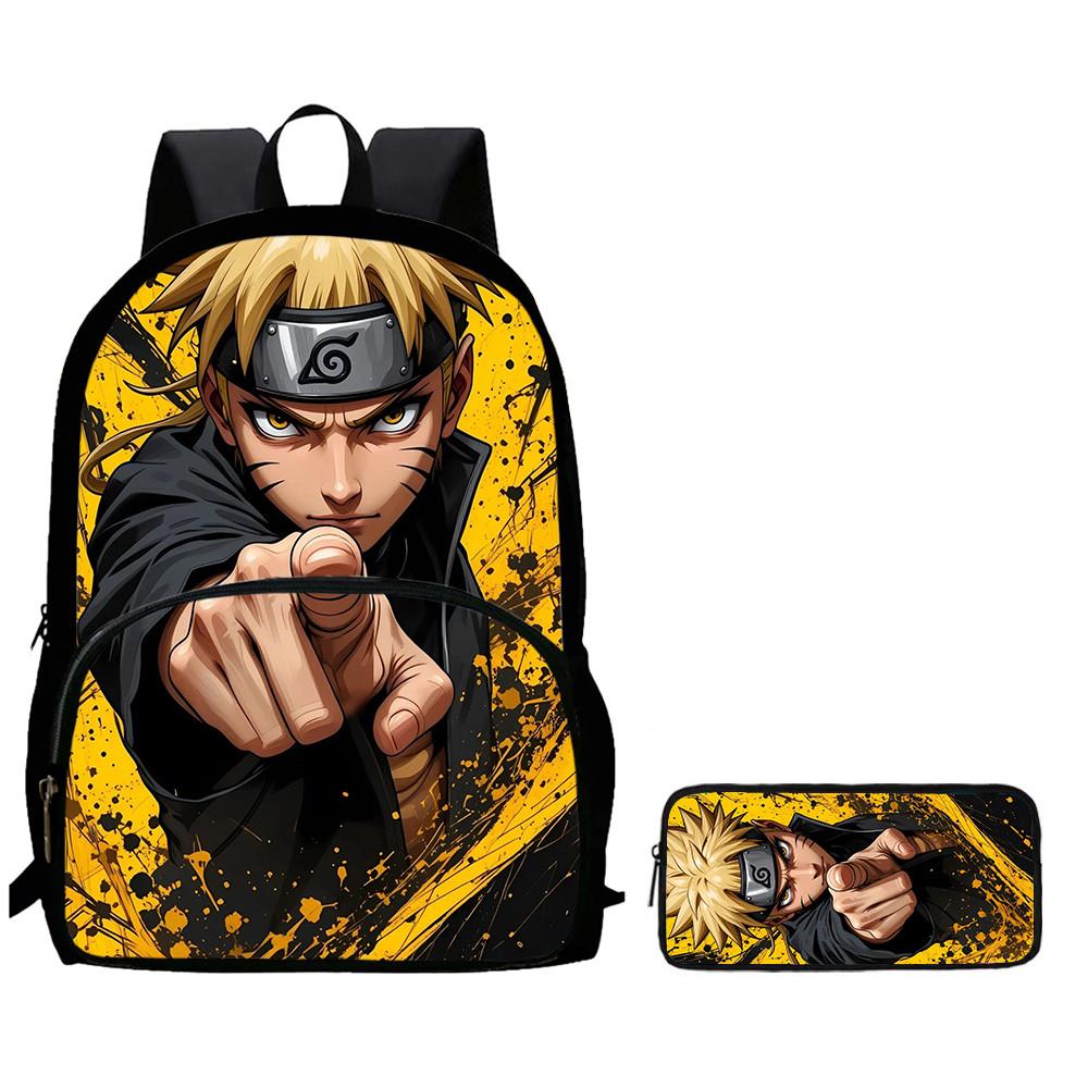 Comic NARUTO 15-inch Lightweight Everyday Backpack Features Adjustable Back Straps Plus Is Suitable For Boys And Girls Aged 5-10