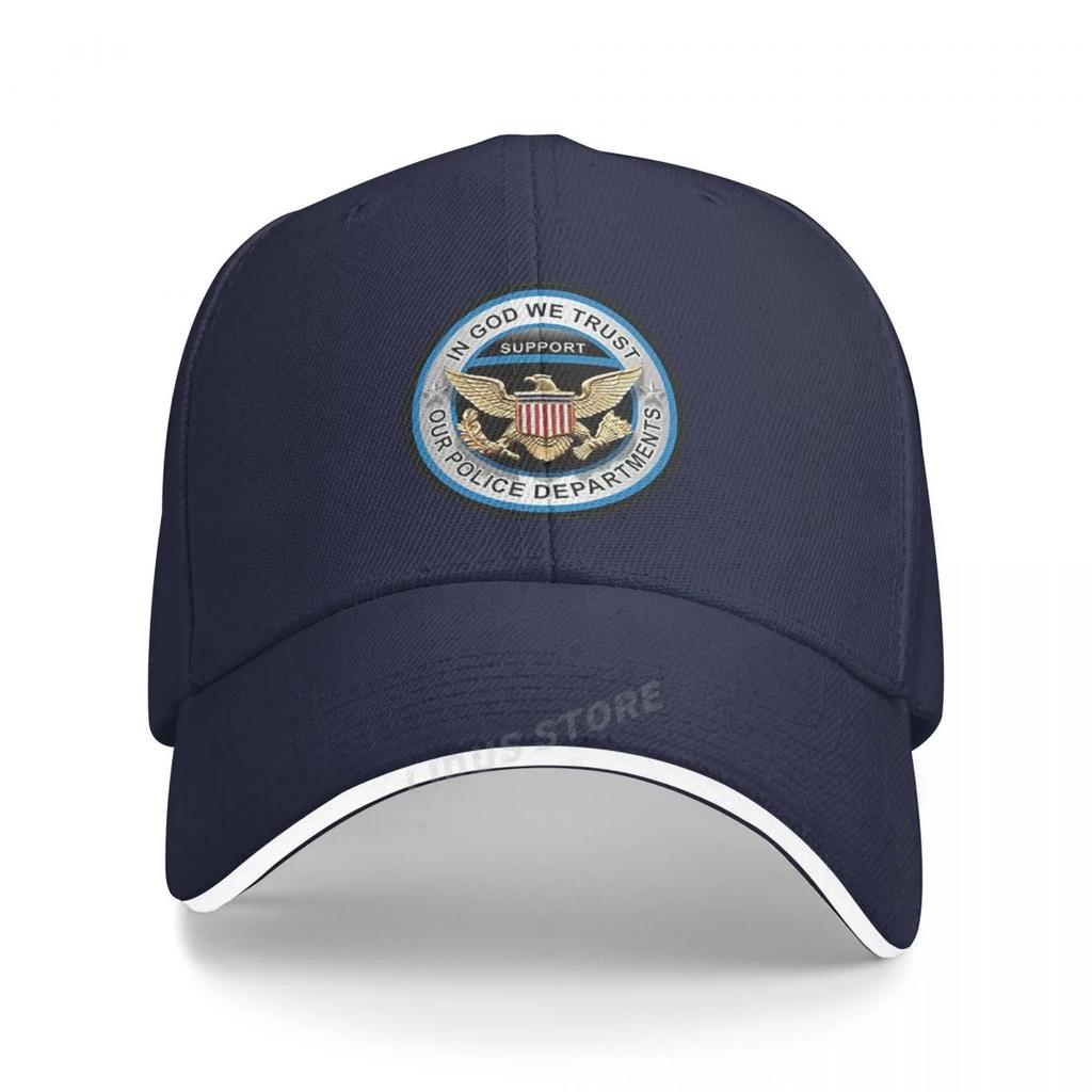 In God We Trust Support Our Police Department Usa Baseball Cap Fashion Usa Eagle Men Hat Summer Adjustable Snapback Hats Bone