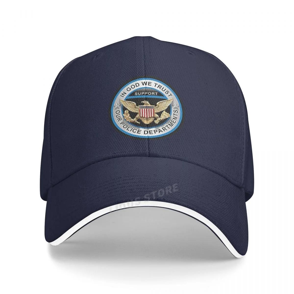 

In God We Trust Support Our Police Department США бейсболка мода США Орел Мужская шляпа Летняя регулируемая Snapback шляпы Bone Adjustable темно-синий