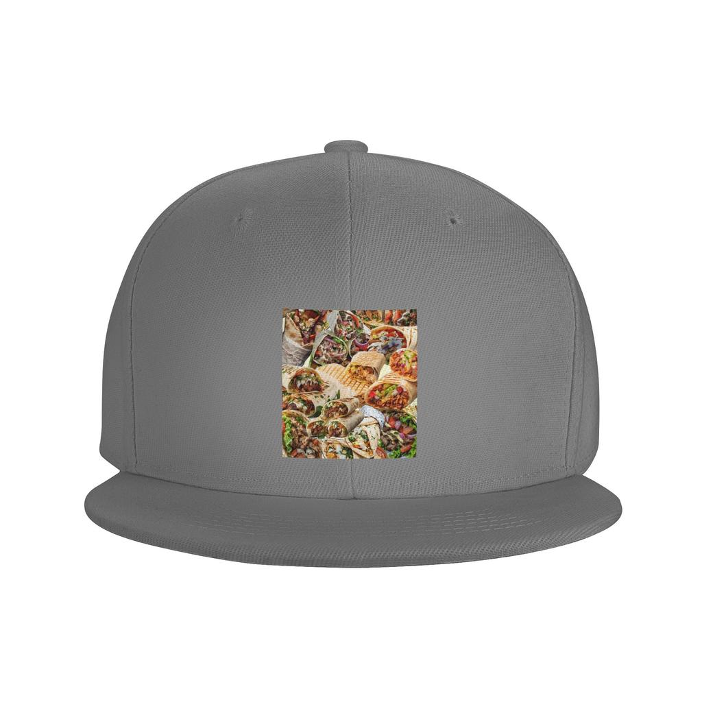 Kebab Fresh Ingredients Baseball Caps Snapback Fashion Baseball Hats Breathable Casual Casquette Outdoor for Unisexs And WoUnisexs