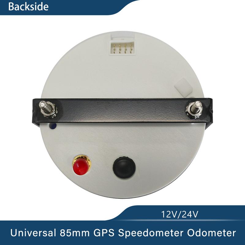 Universal 85mm GPS Speedometer Gauge 120km/h 200km/h for Car Truck Boats Motor Auto with Red Backlight 12V 24V With GPS Antenna