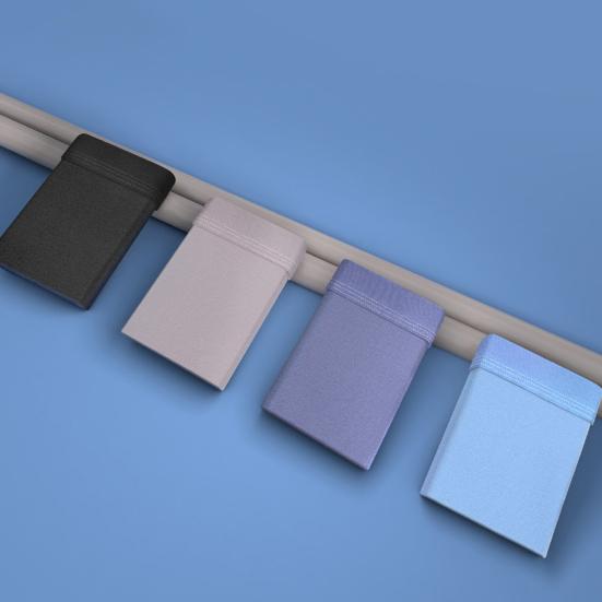 Mens Underwear Moisture Wicking Solid Color Boxers Briefs Summer Cool Breathable Quick-Dry Adults Trunks with Elastic Waistband