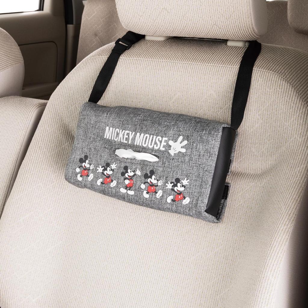 BONFORM Disney Mickey Fabric Tissue with Adjustable Fits Tissues Up To Disney Cover, Gray, Strap, 6.5cm Thick, 25x12x8cm, 7241-05GY