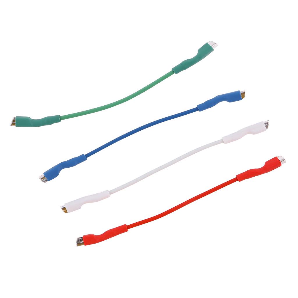 4Pcs Silver Leads Wires Header Wire Cable 40mm for 1.2-1.3mm Pins Turntable Phono Headshell Tonearm UNiversal