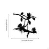 Metal Silhouette Flat Cutout Garden Decor Openwork Tree Stake for Homeowners, Gardeners, Yard,