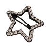 Hairpins Rhinestones Shining Hollow Five-Pointed Star Shape Hair Clips Stable Non-Damaging Hair