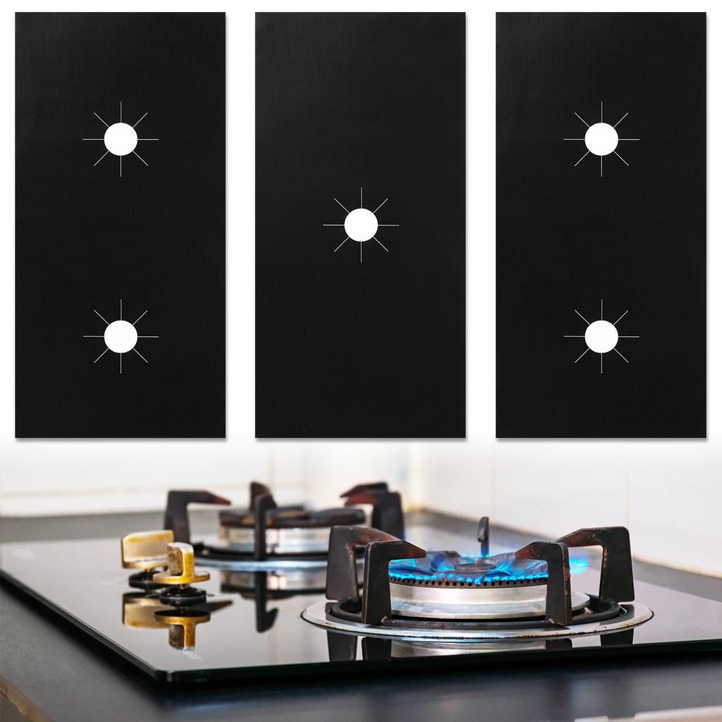 3/8Pcs Stove Covers Reusable Gas Stove Protector Universal Washable Stove Burner Covers Non-stick Heat Resistant Gas Stove Liner