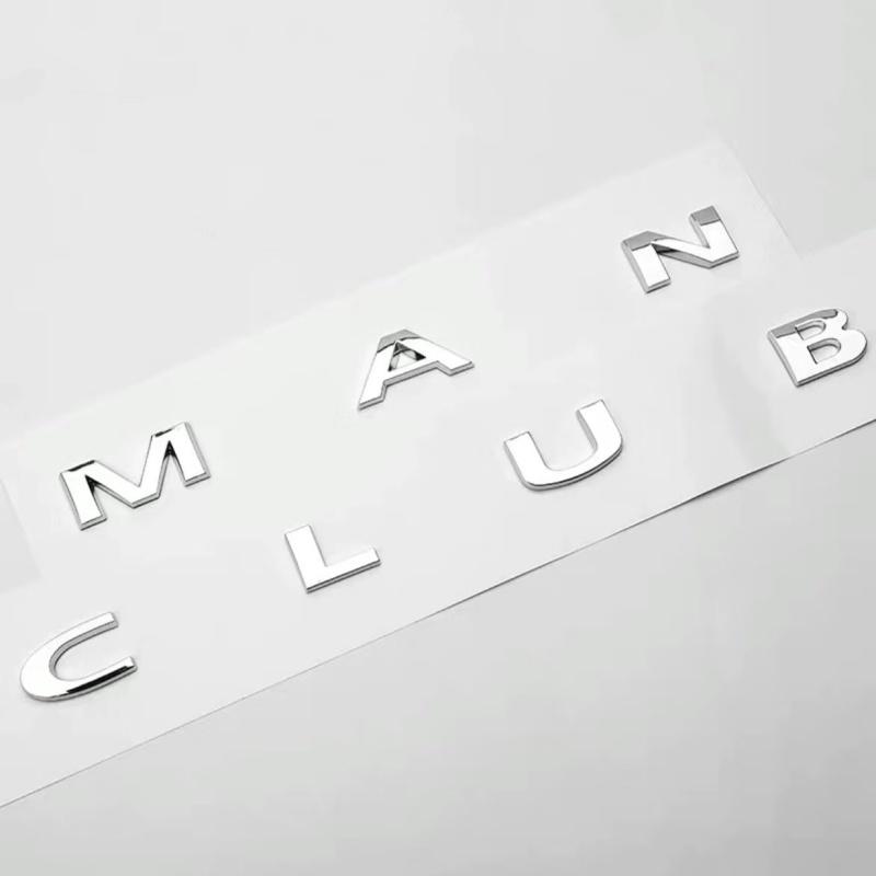 3d ABS Black Car Letters Clubman Logo Trunk Emblem Badge Decal For Cooper S F54 R55 R 55 JCW Clubman Sticker Accessories