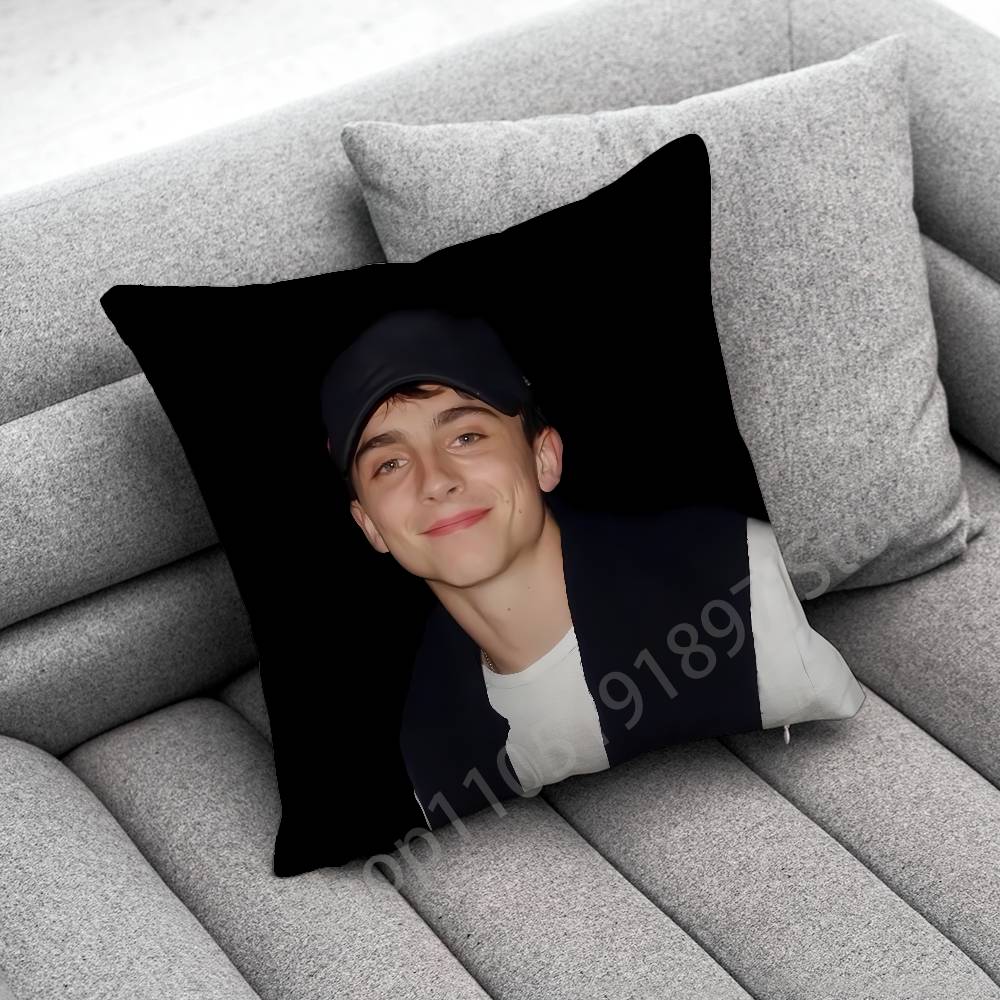 T-Timothée Chalamet Kissenbezug für 50cm 30cm 55cm 45cm 40cm quadratische Bettkissenbezug Hülle
