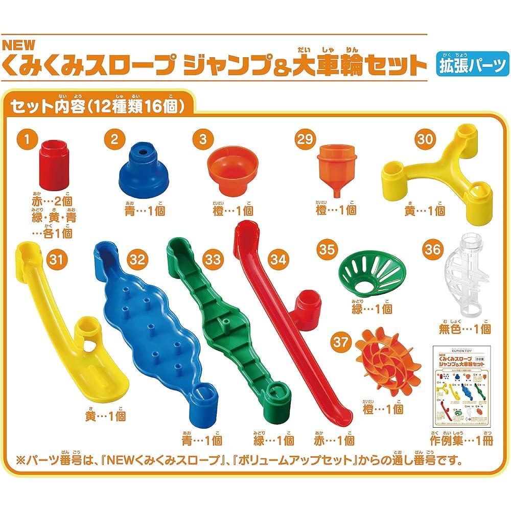 Kumon Publishing Kumon Slope Jump and Big Wheel Set Educational Toy STEM for Ages 3 and Up