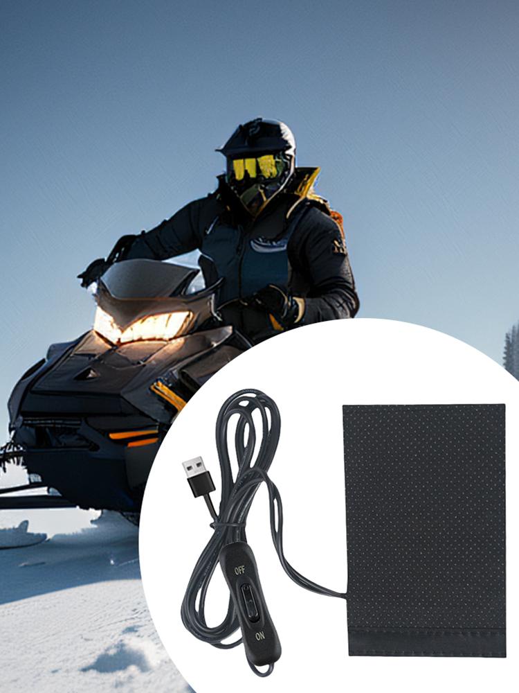 12V USB Motorrad Heizgriffabdeckung 3 Gänge Beheizte Handgriffe Rutschfest Elektrische Beheizte Griffabdeckung für Outdoor-Fahrten