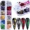 Aluminum Foil Nail Glitter Foils Holographic Sparkly Nail Sequins Ultra-Thin 3D Nail Charms Decorations for Women Girls