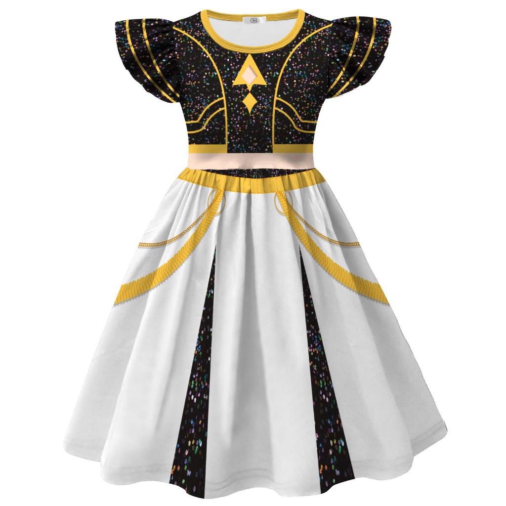 Children's Sleeveless Dress Fashionable Flying Sleeve Dress