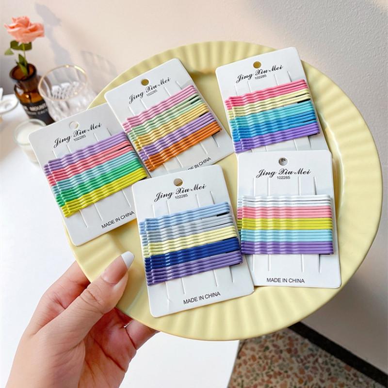 20 Pcs/set Of Candy Colored Metal Hair Clip For Women Fashion Bangs Clip Hair Accessories