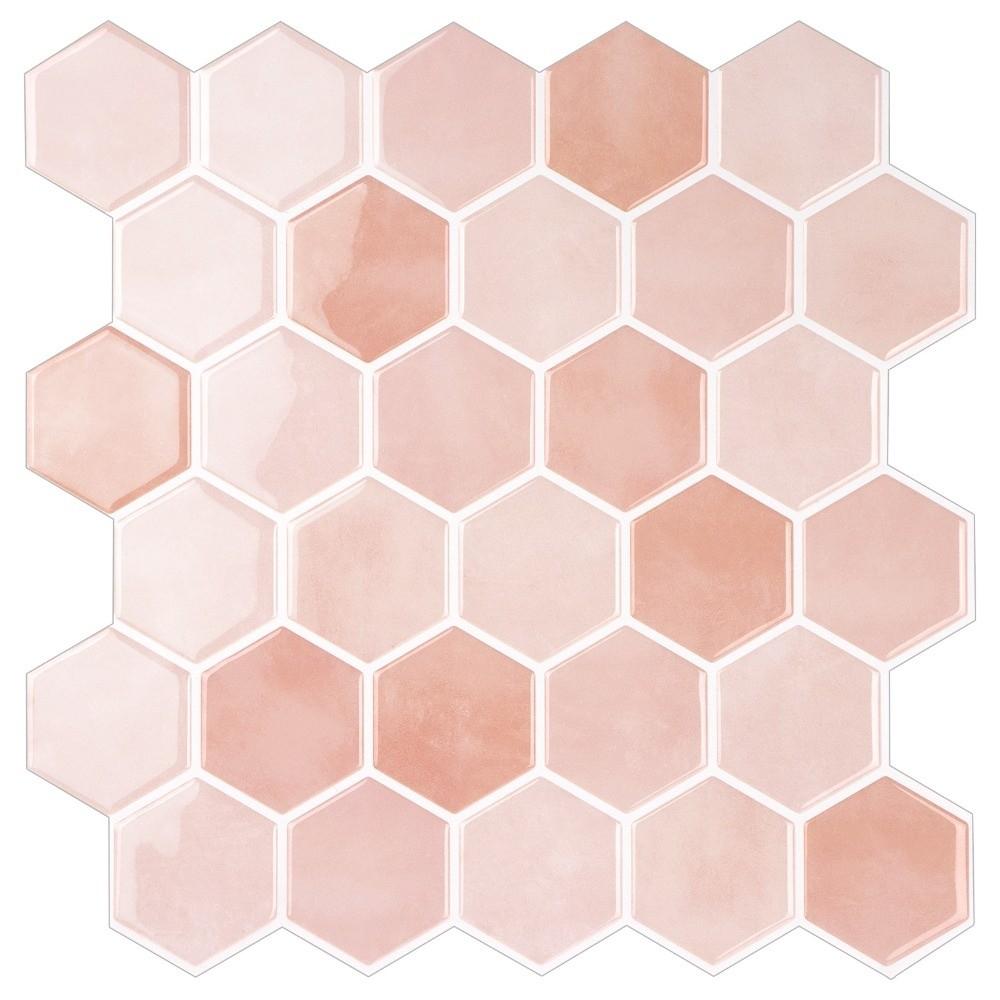 Trendige selbstklebende Peel and Stick Spritzschutz Sechseck 12*12 Zoll Tapete Heimdekor 3D Klebefliese für Küche Badezimmer