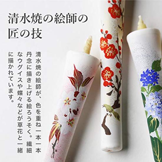 Daiyo Illustrated Candles, Floral Set B for the Twelve Months