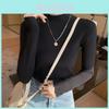 Womens Knit Sweater Autumn Winter Turtleneck Slim Fit Casual Top For Students