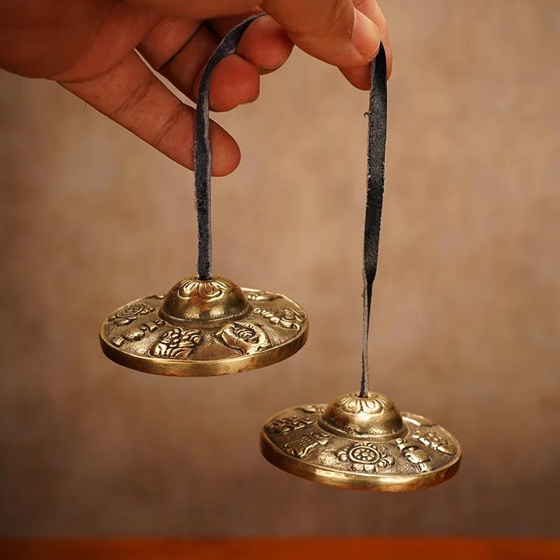 Nepal Brass Touch Bell Psychic Healing Professional Meditation Yoga Durable Touch Bells Relaxation Sound Therapy Clear Musical Percussion Instrument