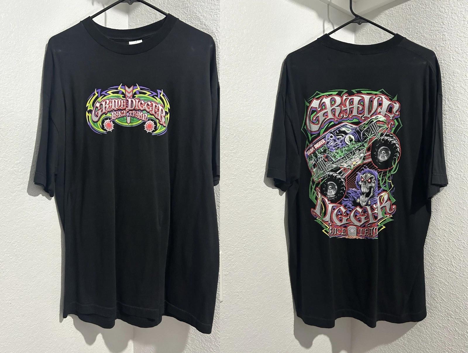2 Sides Grave Digger Monster Truck Tee T-Shirt S-5XL S