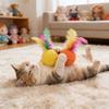 Latex Foam Cats Toy Balls, Colorful Interactive Cats Toys For Indoor Cats, Soft Bouncy Toys With Feather, Cats Toys For Self-Play & Human-