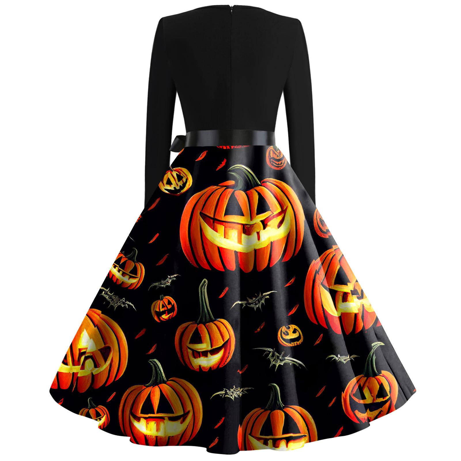 Женское винтажное классическое платье с вырезом на талии и галстуком-бабочкой с длинными — фото 4