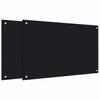 Vidaxl Panele Ochronne Do Kuchni, Czarne, 2 Szt., 80X50 Cm, Szkło