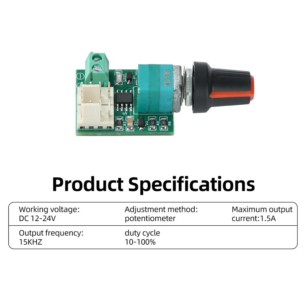 Dc11v 11v Dual Way PWM Motor Speed Controller Fan Speed Adjustable Switch 1-wire Speed Control Module For CPU
