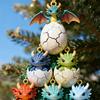 2D Acrylic Dragon Hanging Decoration Flat Cartoon Flying Dragon Egg Christmas Tree Hanging Ornament Indoor Home Holiday Party Pendant