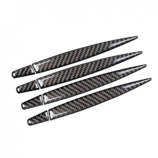 4pcs True Carbon Fiber Car Exterior Door Handle Cover Decal For BMW X5 X6 14-17